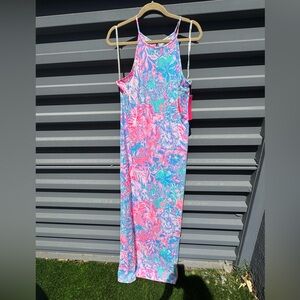 Lilly Pulitzer Blue and Pink Tropical Dress